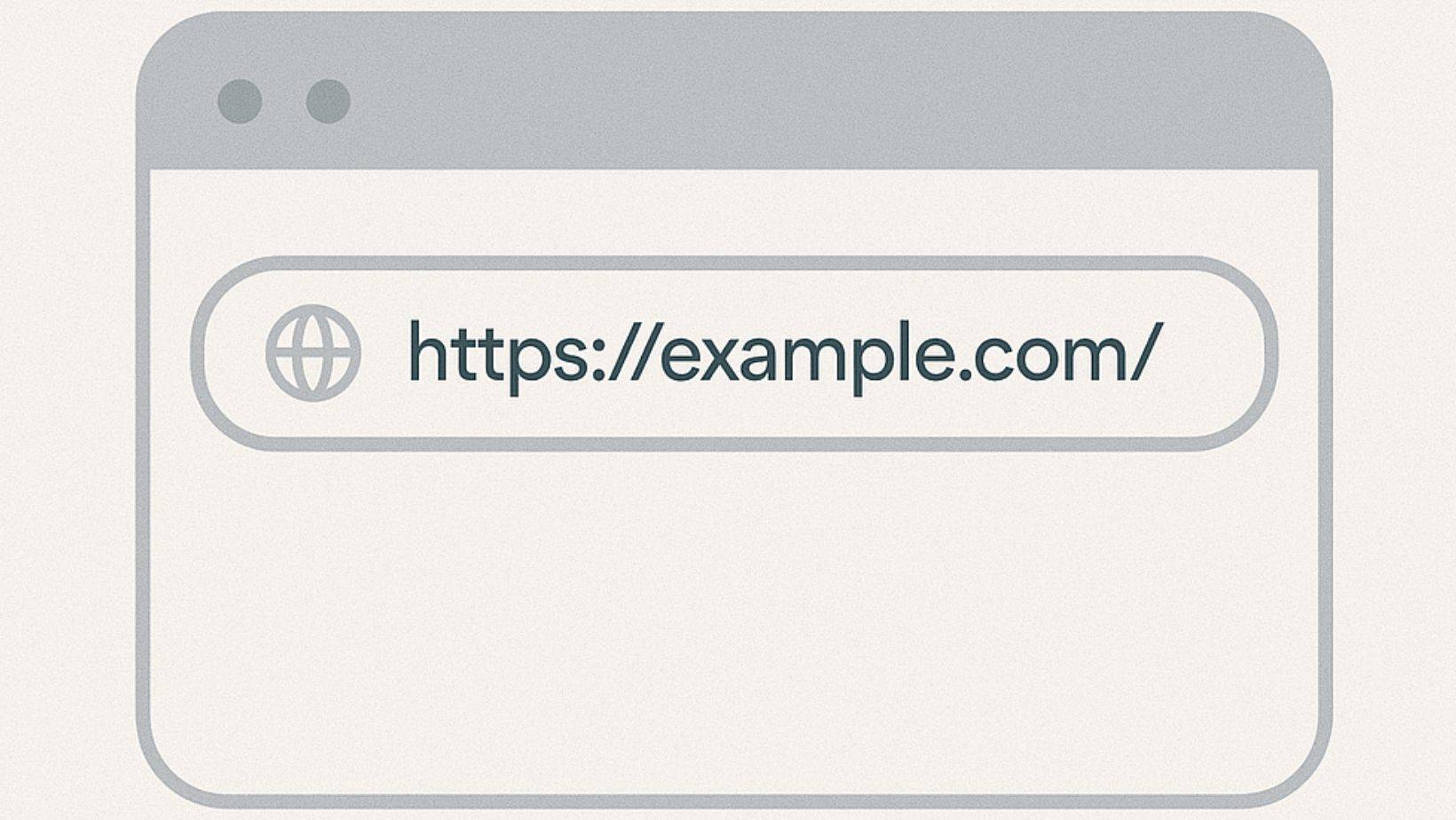 SEO-friendly URL example in a browser bar illustrating a short, clean web address structure.