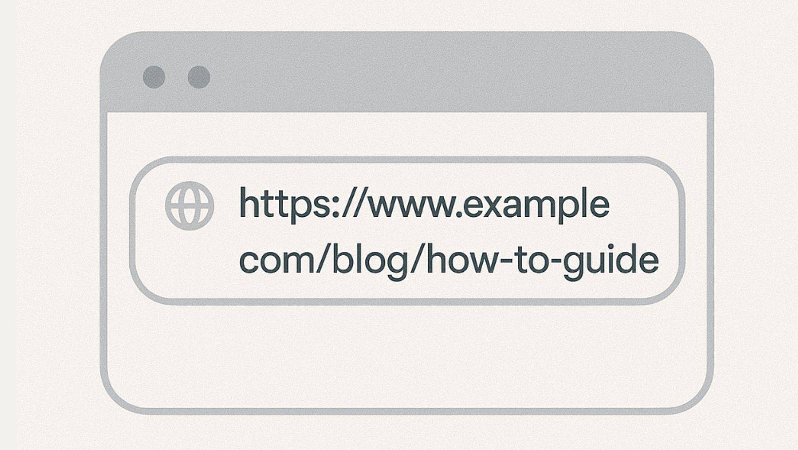 SEO-friendly URL example with readable structure showing a blog URL containing keywords in a user-friendly format.
